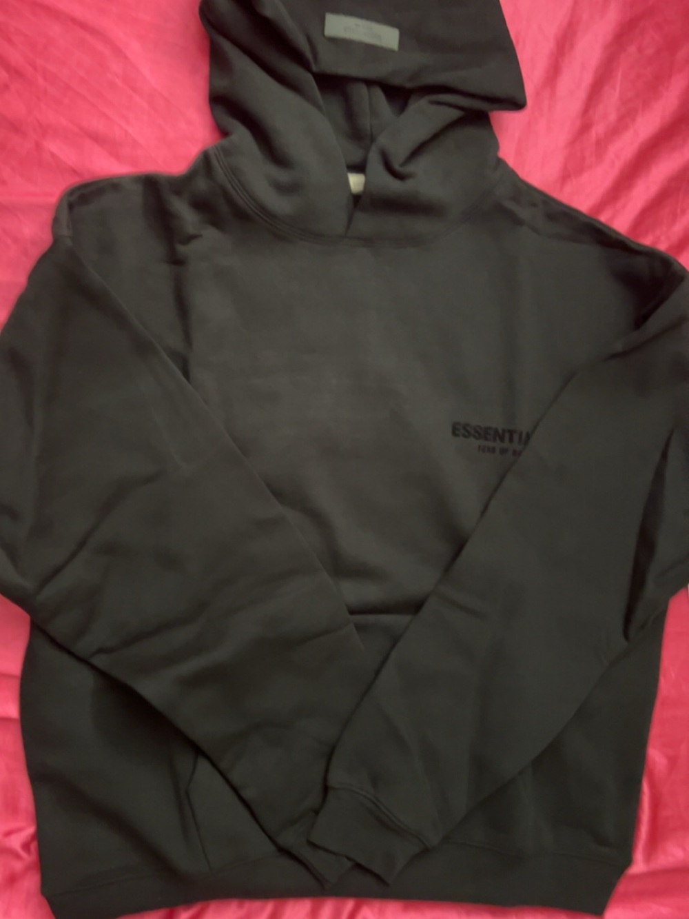ESSENTIALS Men's Black Crewneck Hoodie